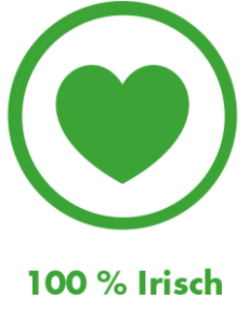 Grünes Herz 100 % Irisch