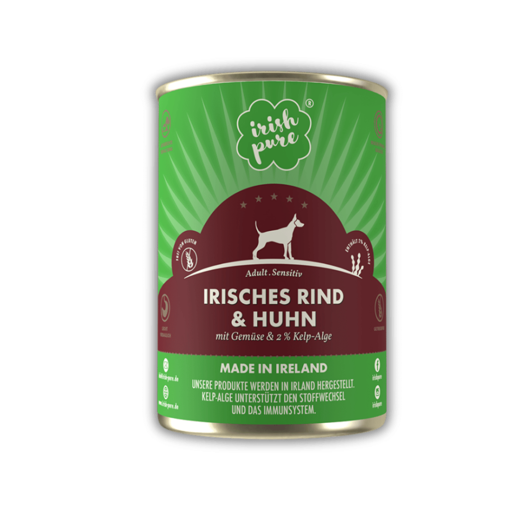 Irisches Rind & Huhn mit Gemüse & Kelp-Alge