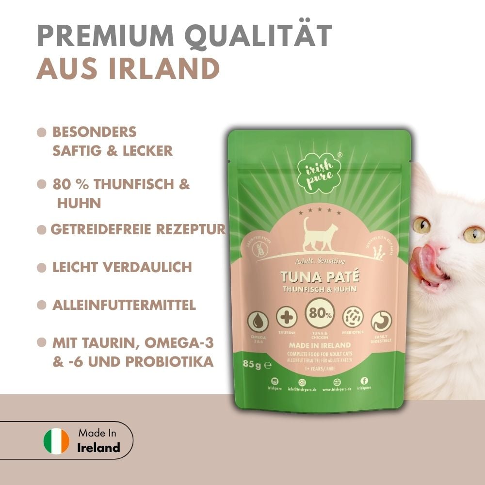 Irisches Thunfisch Paté Adult, Premium Qualität aus Irland: besonders saftig & lecker