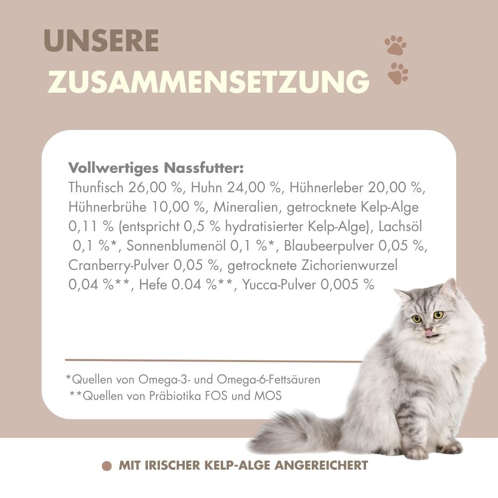 Irisches Thunfisch Paté Adult, Premium Qualität aus Irland: unsere Zusammensetzung
