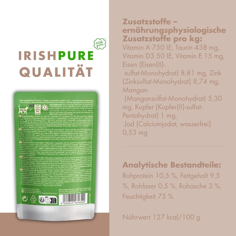 Irisches Thunfisch Paté Adult, Premium Qualität aus Irland: transparent deklariert