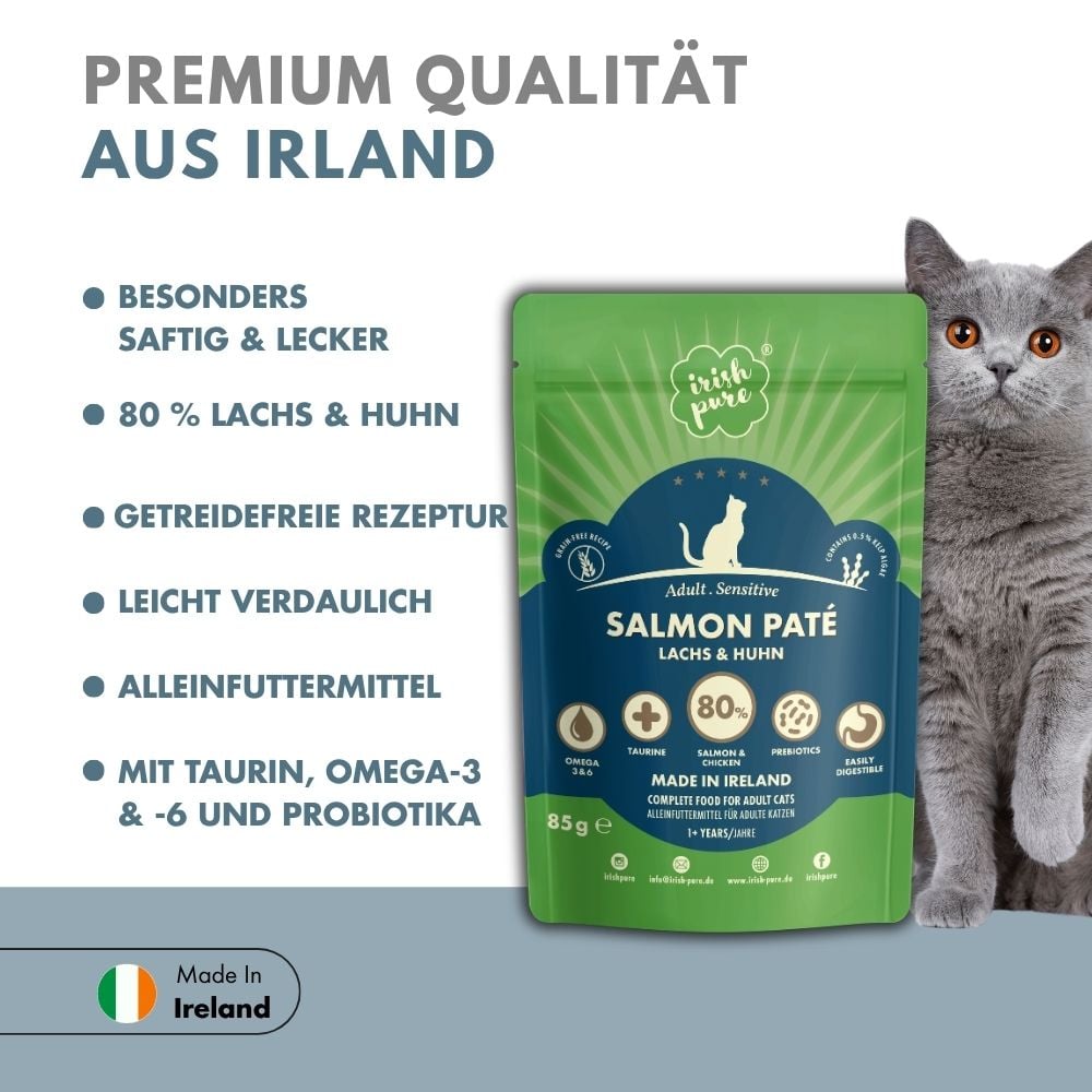 Irisches Lachs Paté Adult, Premium Qualität aus Irland: besonders saftig & lecker