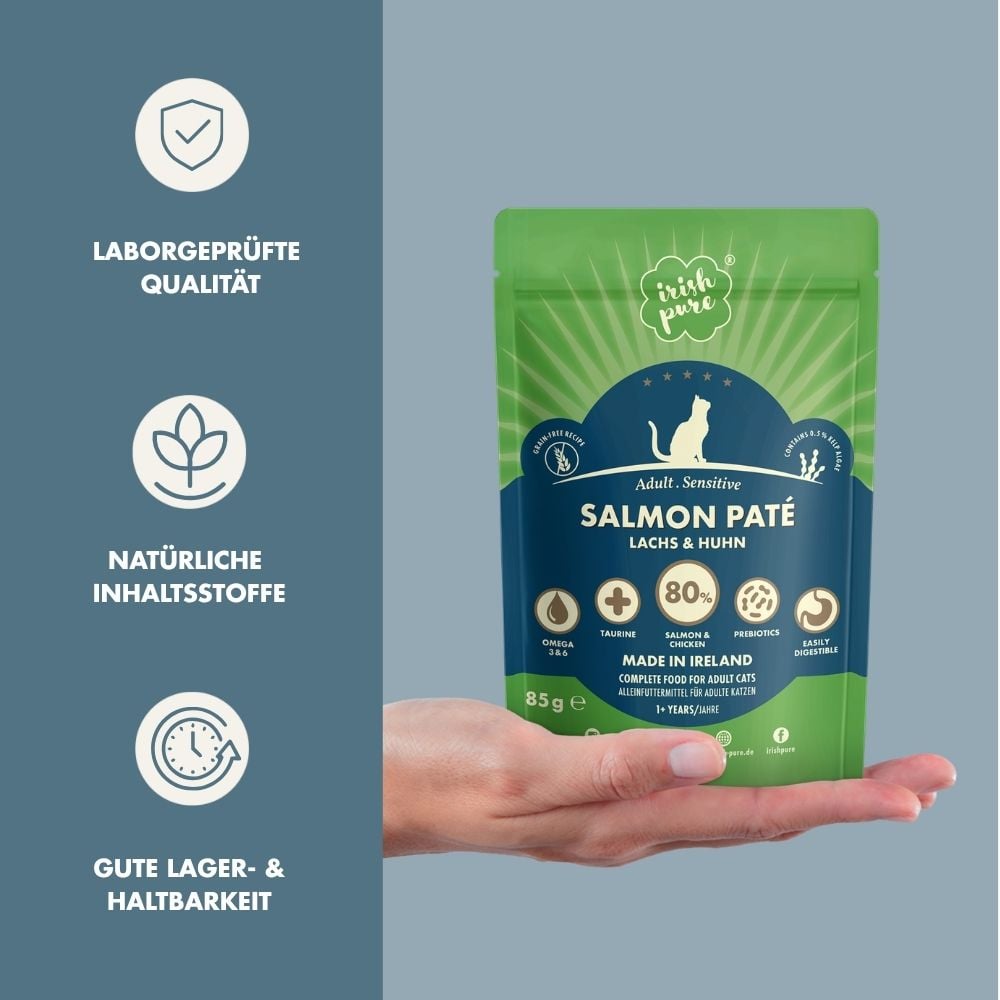 Irisches Lachs Paté Adult, Premium Qualität aus Irland mit natürlichen Inhaltsstoffen
