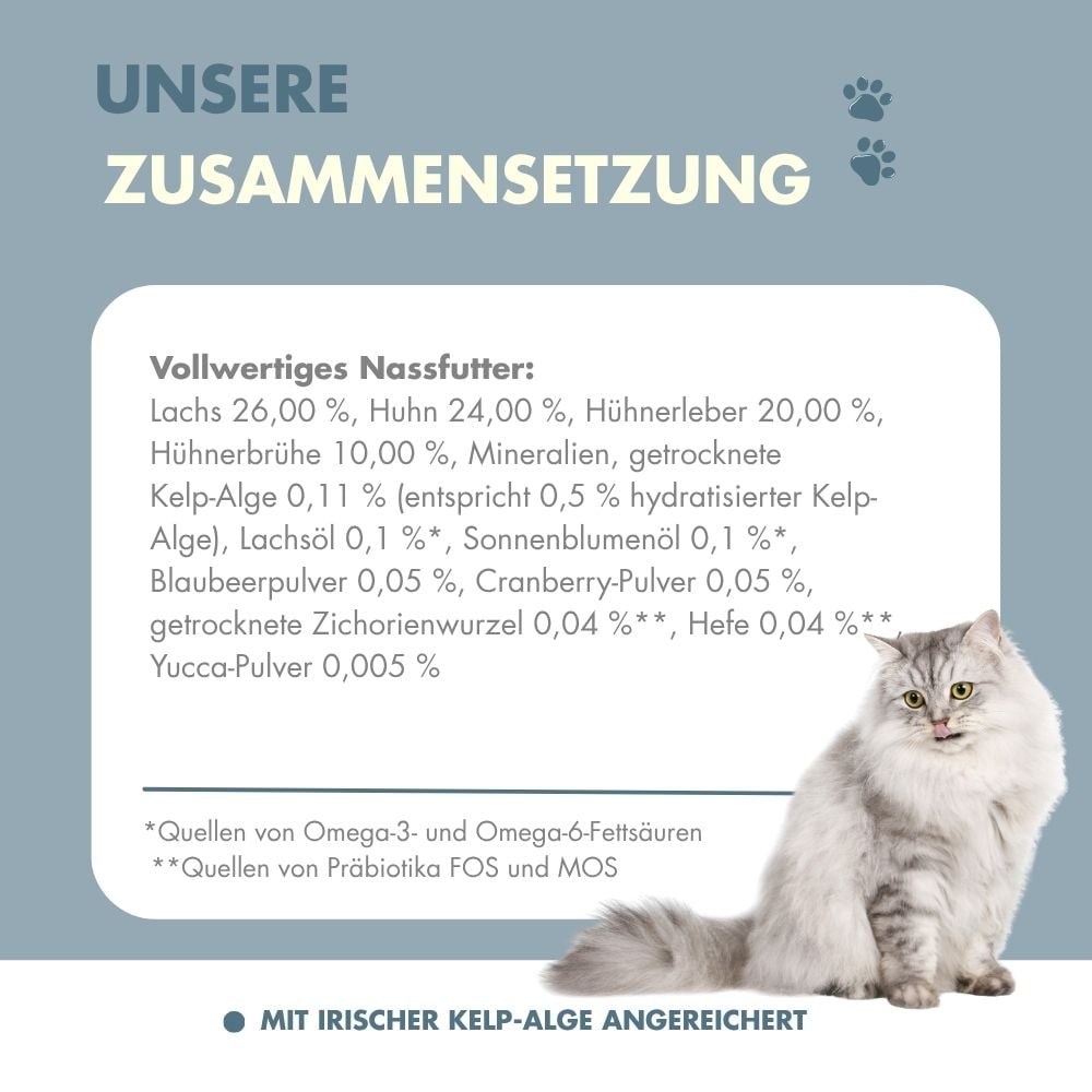 Irisches Lachs Paté Adult, Premium Qualität aus Irland: unsere Zusammensetzung