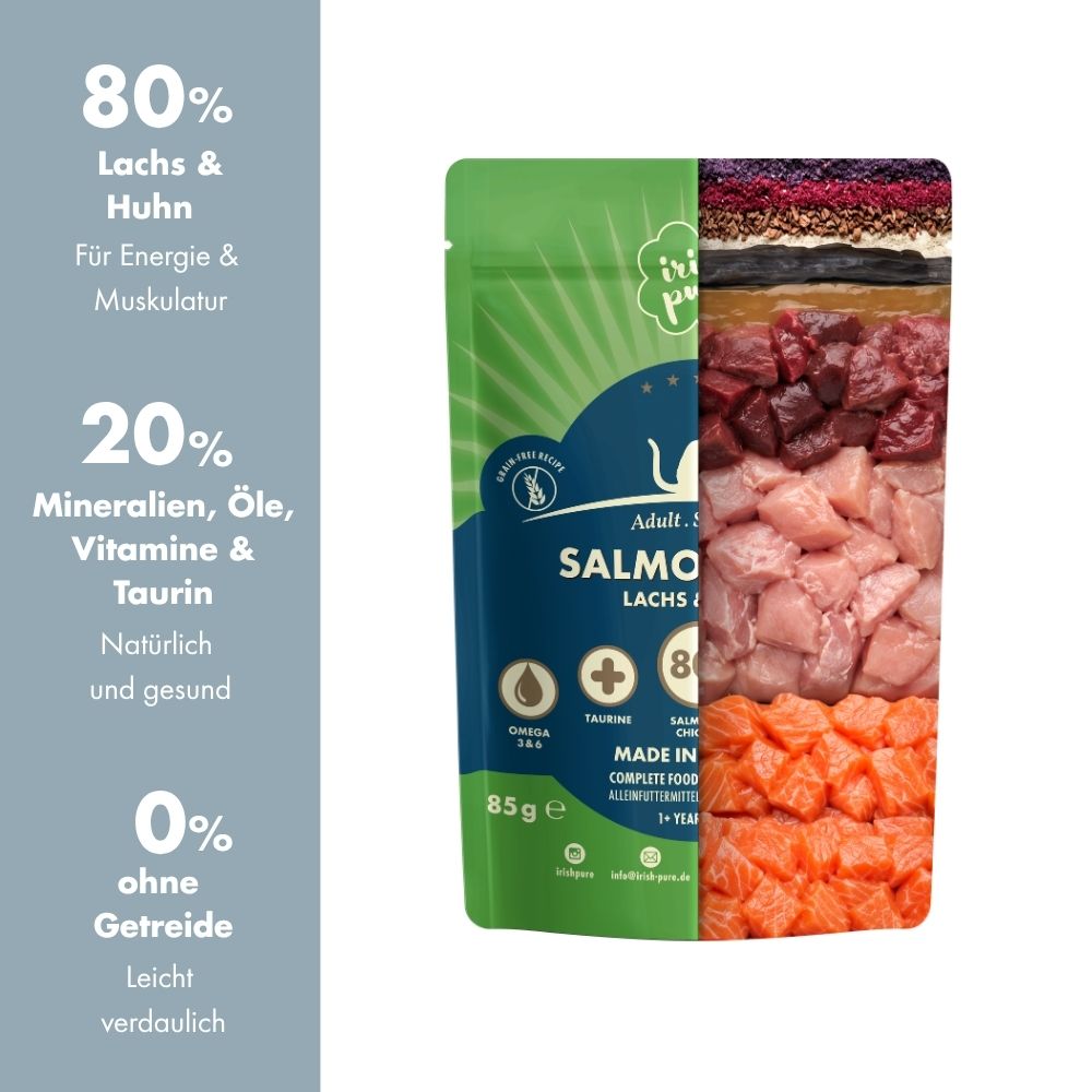 Irisches Lachs Paté Adult, Premium Qualität aus Irland als Foodtower