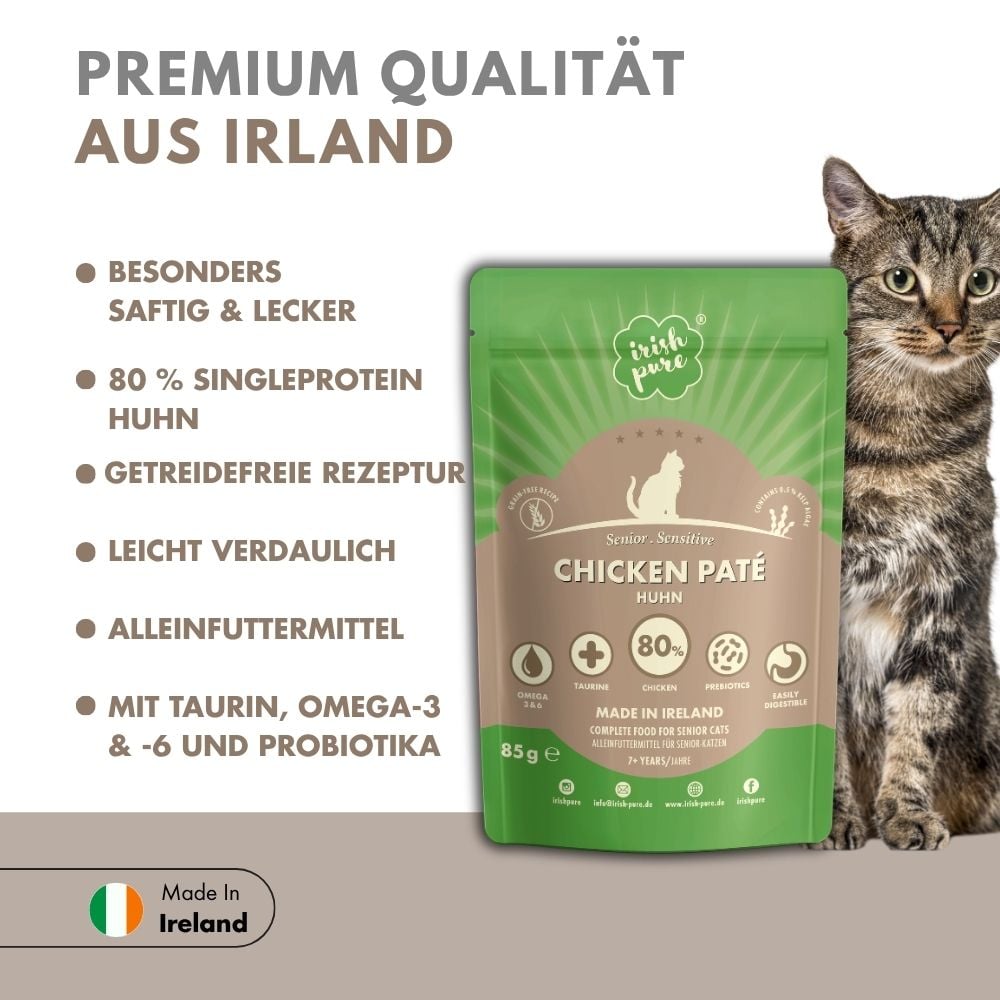 Irisches Huhn Paté Senior, Premium Qualität aus Irland: besonders saftig & lecker