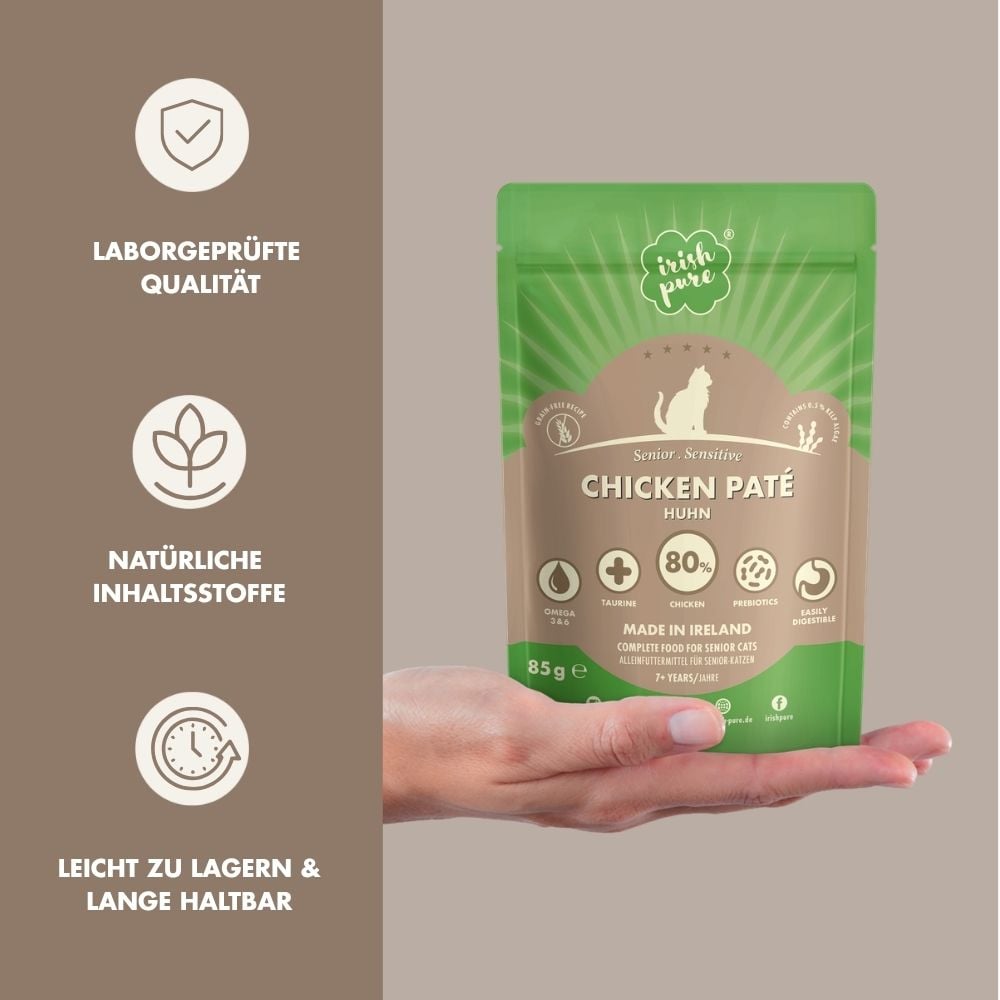 Irisches Huhn Paté Senior, Premium Qualität aus Irland mit natürlichen Inhaltsstoffen
