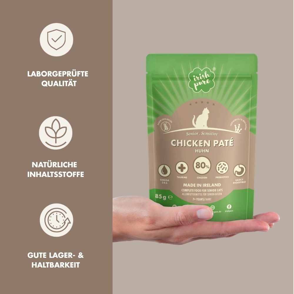 Irisches Huhn Paté Senior, Premium Qualität aus Irland mit natürlichen Inhaltsstoffen