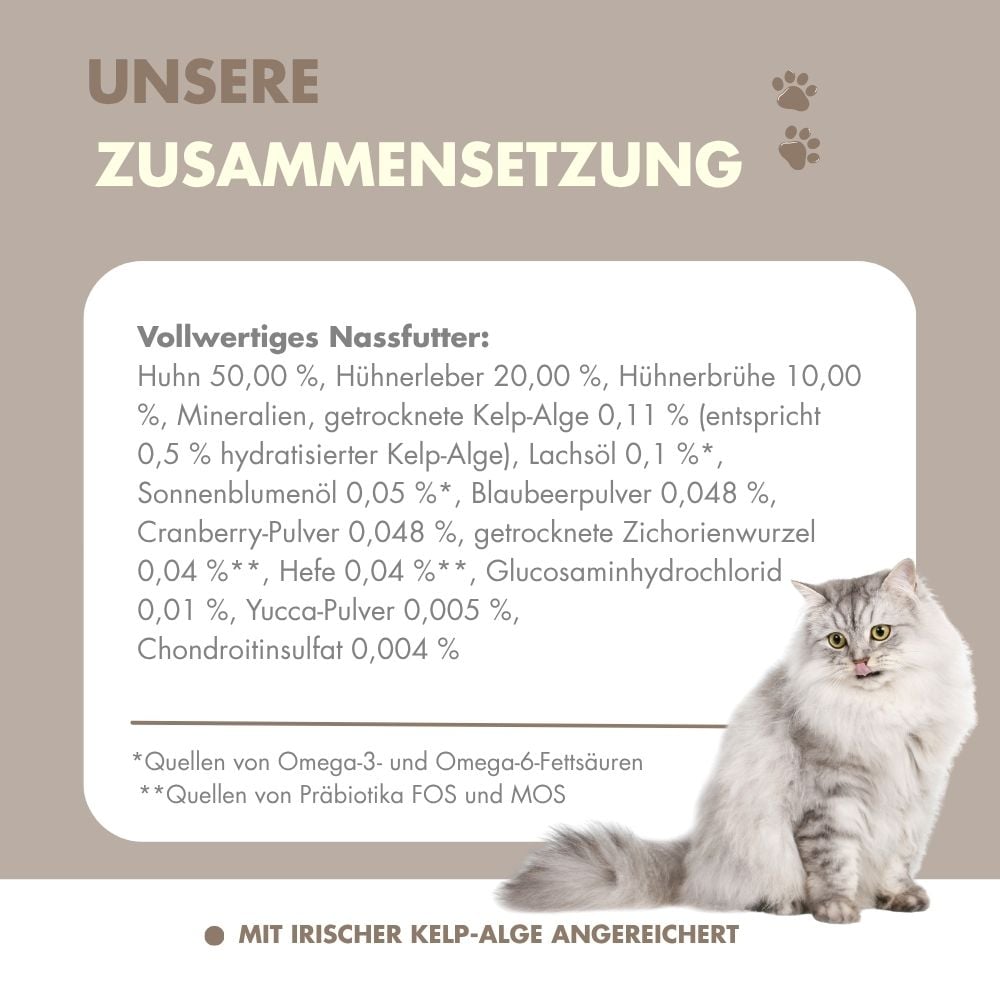 Irisches Huhn Paté Senior, Premium Qualität aus Irland: unsere Zusammensetzung