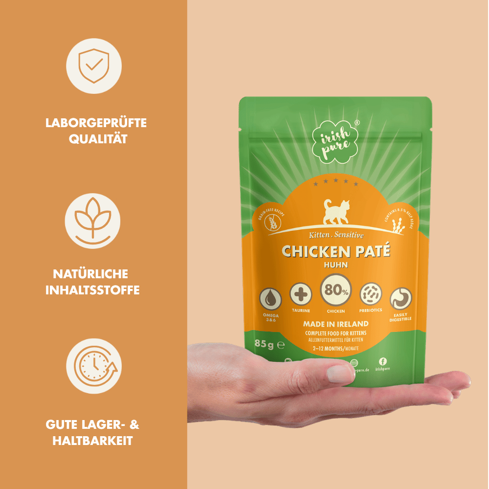 Irisches Huhn Paté Kitten, Premium Qualität aus Irland mit natürlichen Inhaltsstoffen